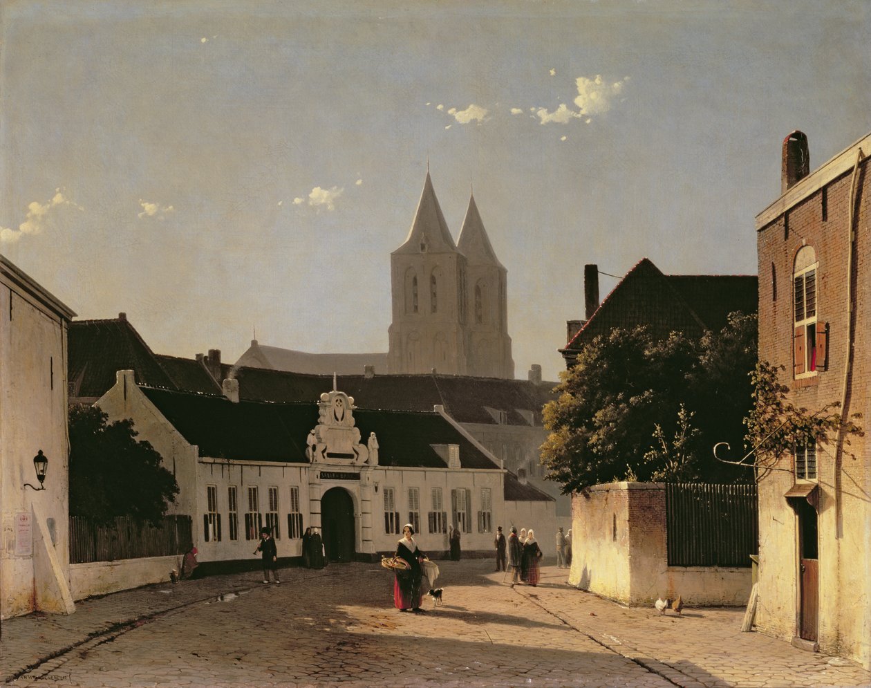Udsigt over Arnhem, 1851 af Jan Hendrik Weissenbruch