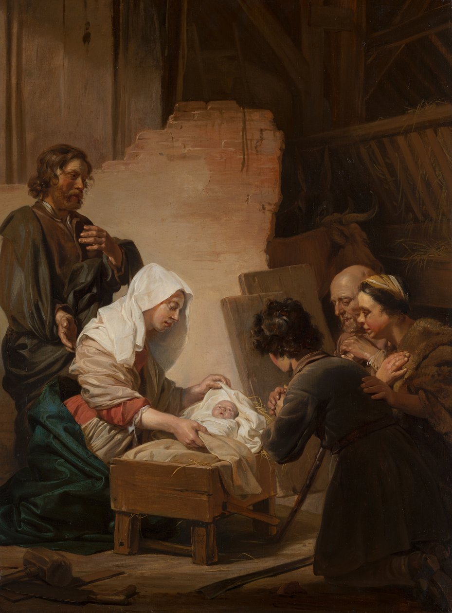 Tilbedelsen af ​​hyrderne af Jan de Bray