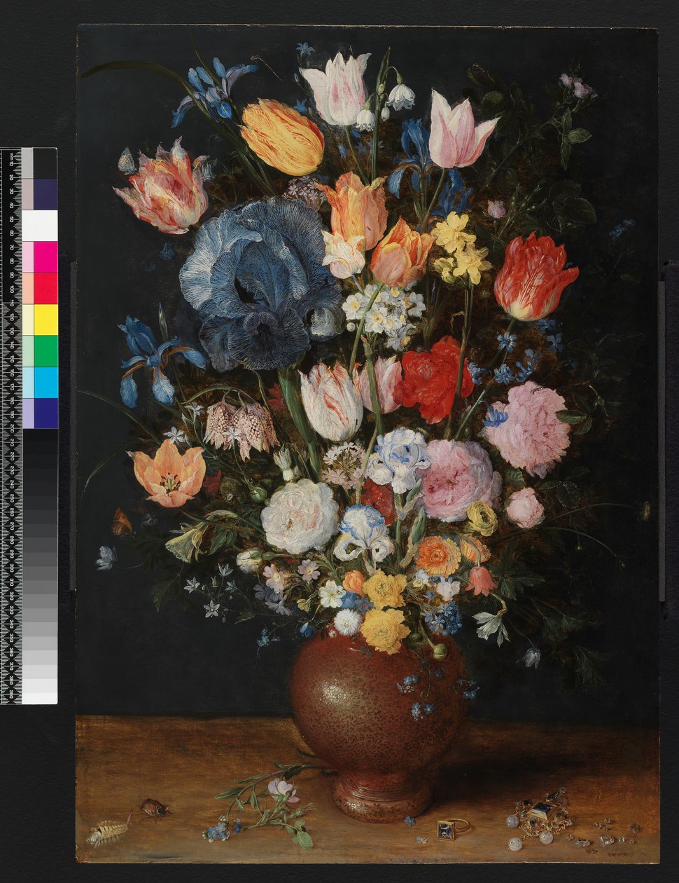 En stentøjsvase med blomster, ca. 1607-8 af Jan the Elder Brueghel