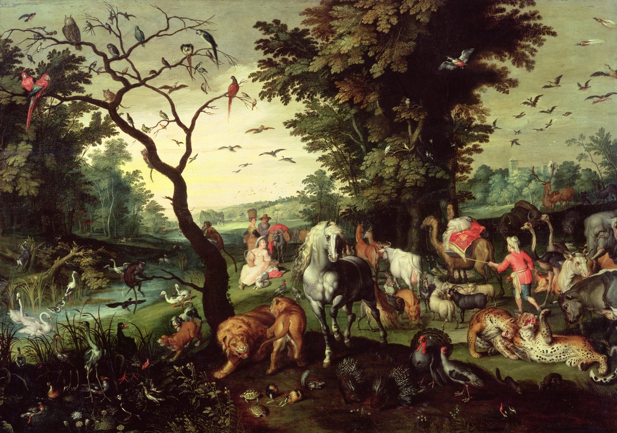 Dyrene går ind i Noas ark af Jan the Elder Brueghel