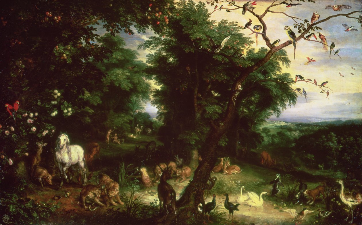 Menneskets Fald af Jan the Elder Brueghel