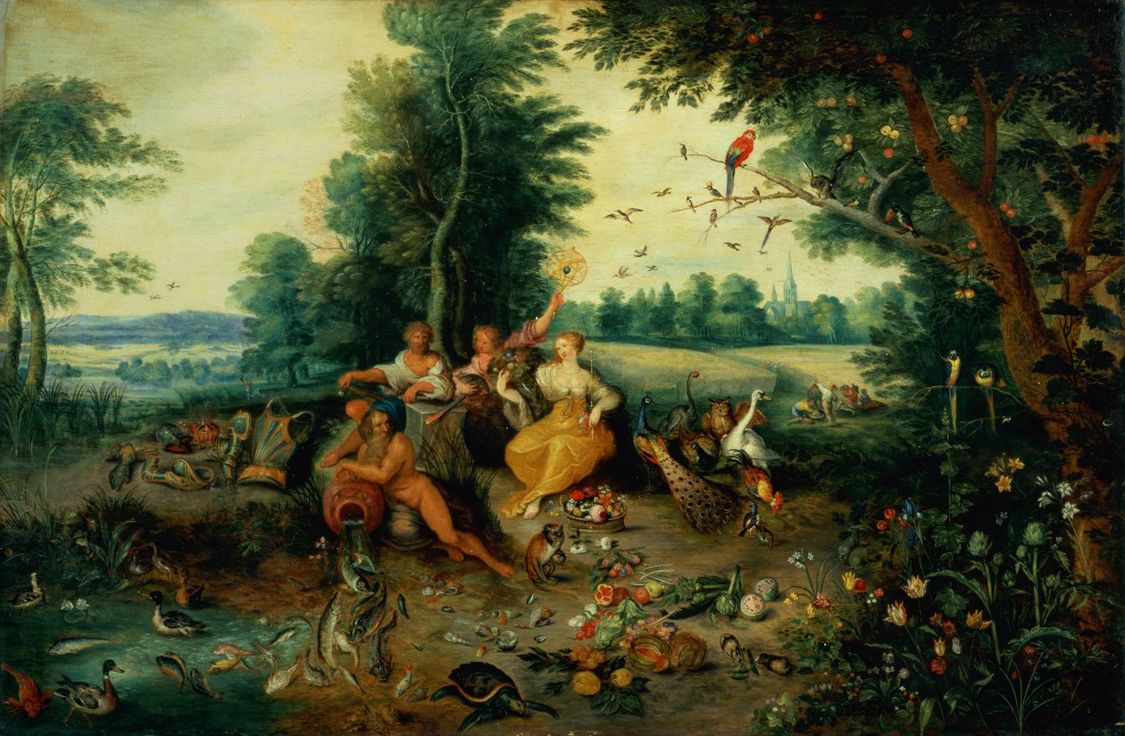 De fire elementer (panel) af Jan Brueghel the Younger