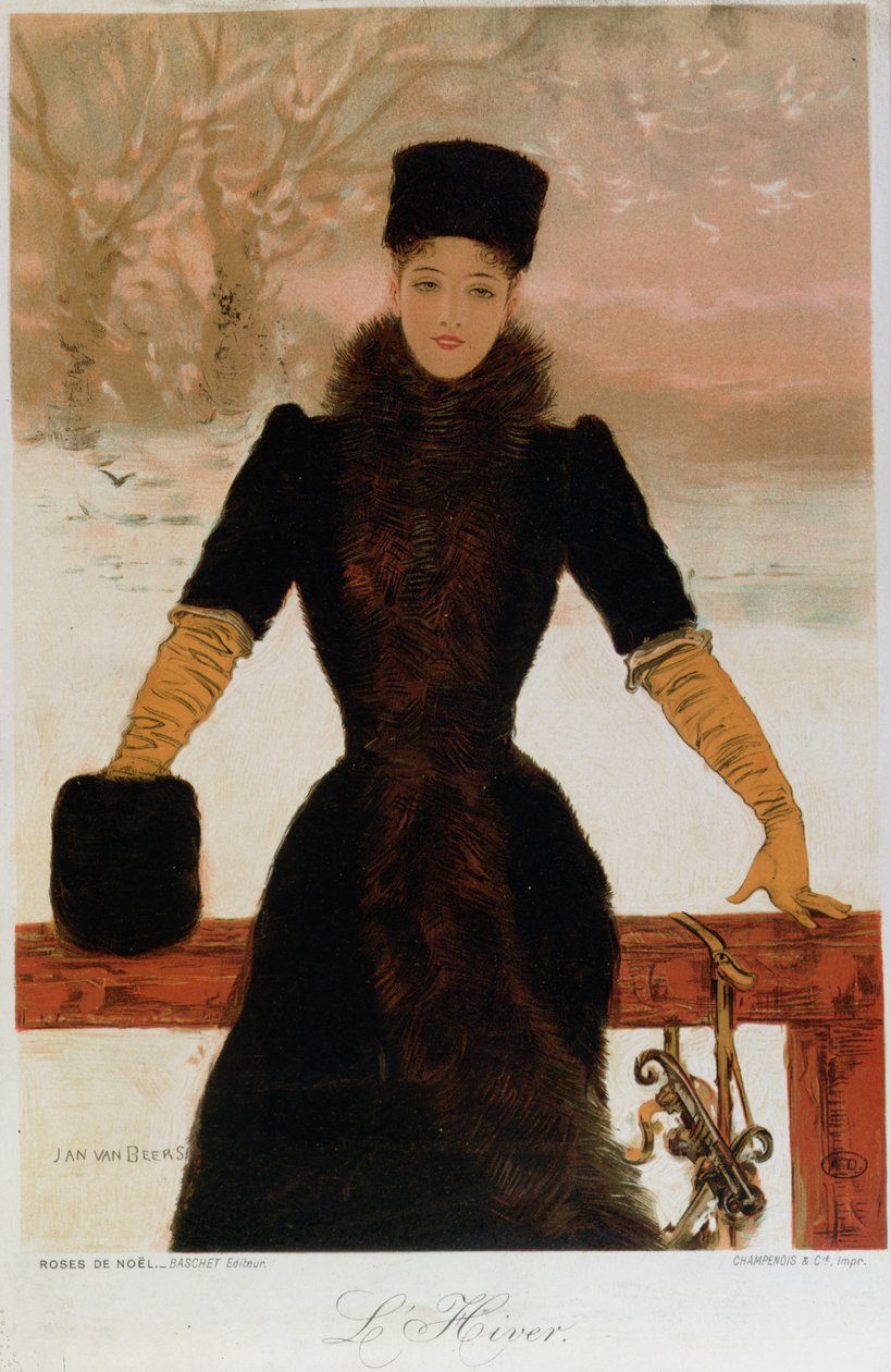 Allegory of Winter, ca. 1900 (farvelitografi) af Jan van Beers