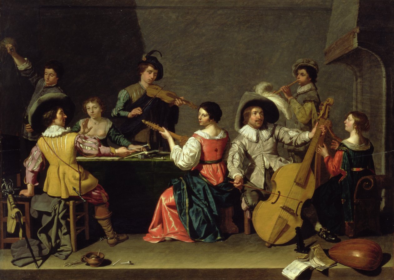 Gruppe af musikere af Jan van Bijlert or Bylert