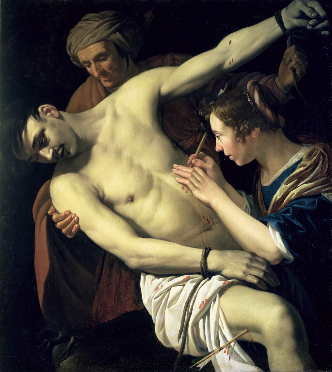 St. Sebastian og St. Irene, 1624 af Jan van Bijlert or Bylert