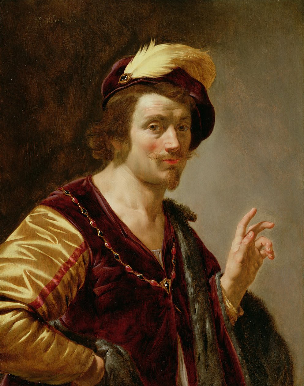 Trolovelsen: The Groom, ca. 1630 (par 42408) af Jan van Bijlert or Bylert