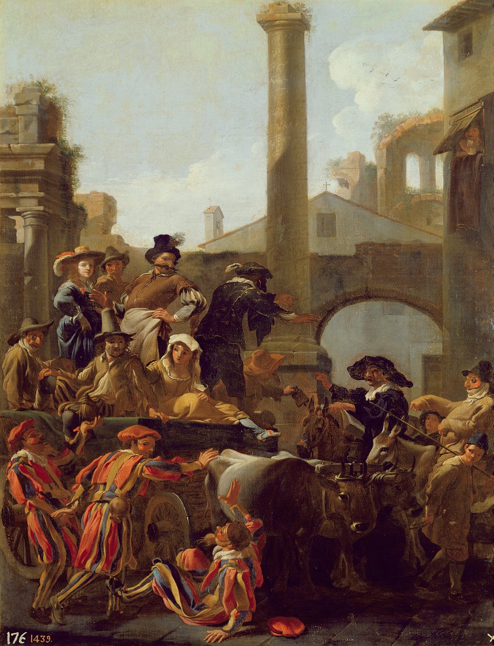 Karnevalstid i Rom, 1653 af Jan van Bike Miel
