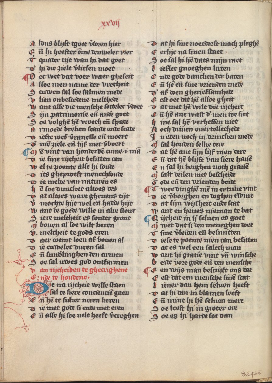 Dietsche -læren af Jan van Boendale  