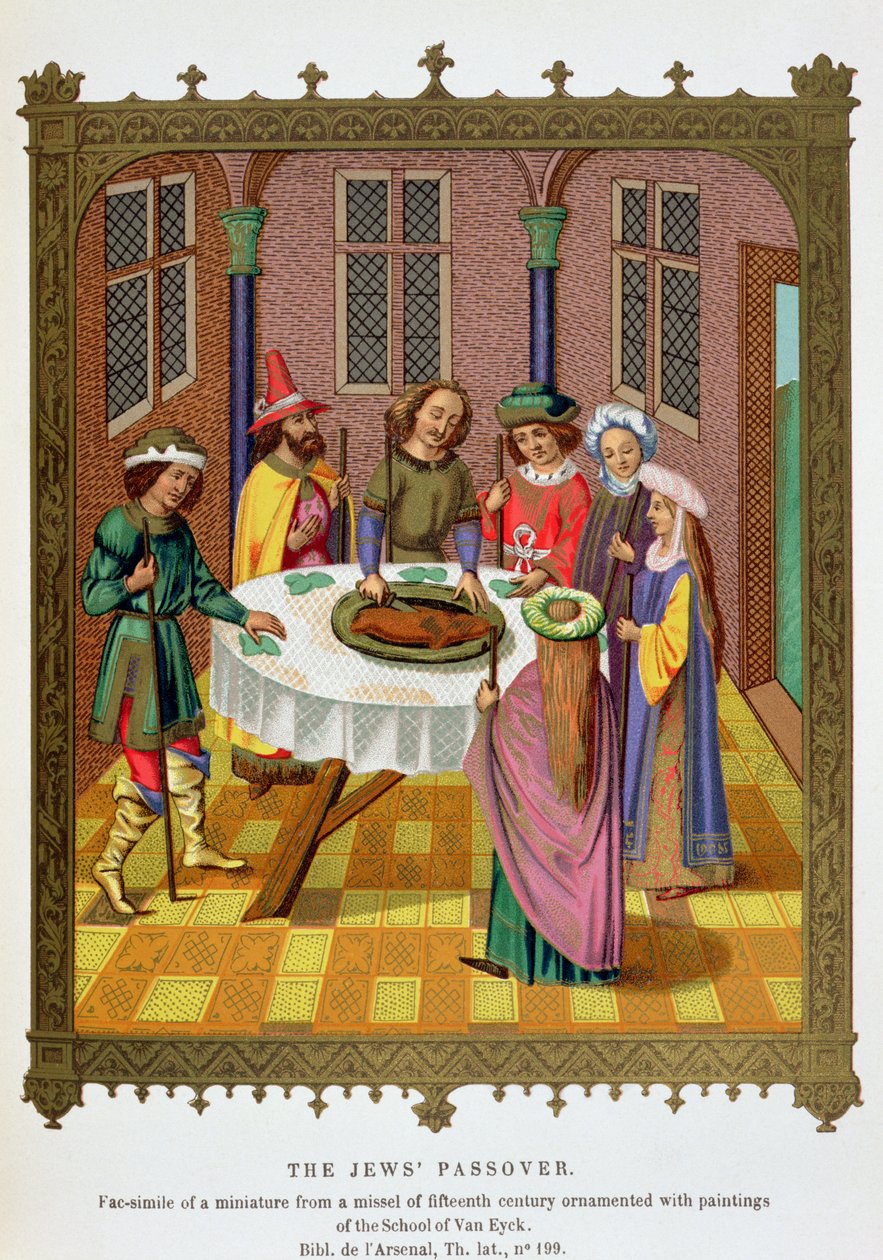 Jødernes påske, faksimile af et missal fra det 15. århundrede prydet med malerier af Jan van Eyck