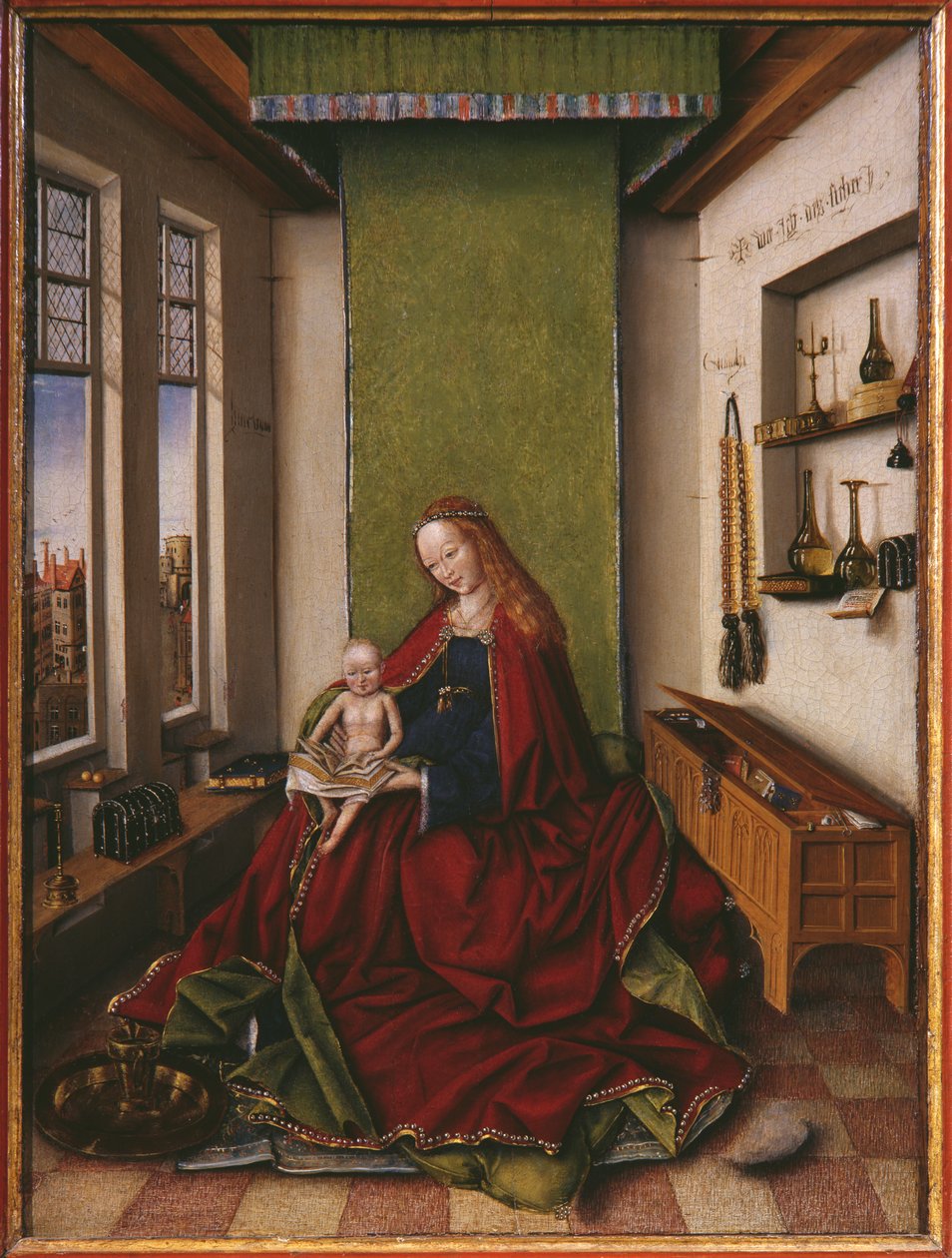 Jomfru og barn med en bog af Jan van Eyck