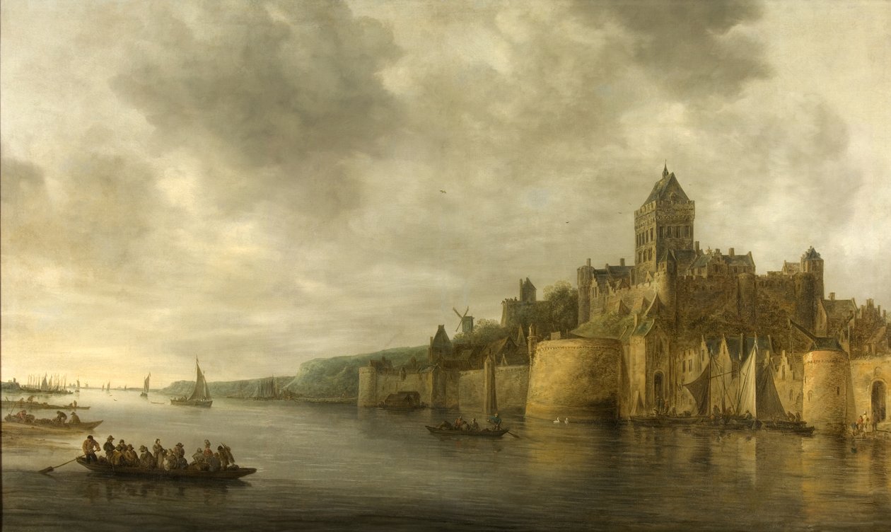 Udsigt over Valkhof i Nijmegen af Jan Josephsz van Goyen