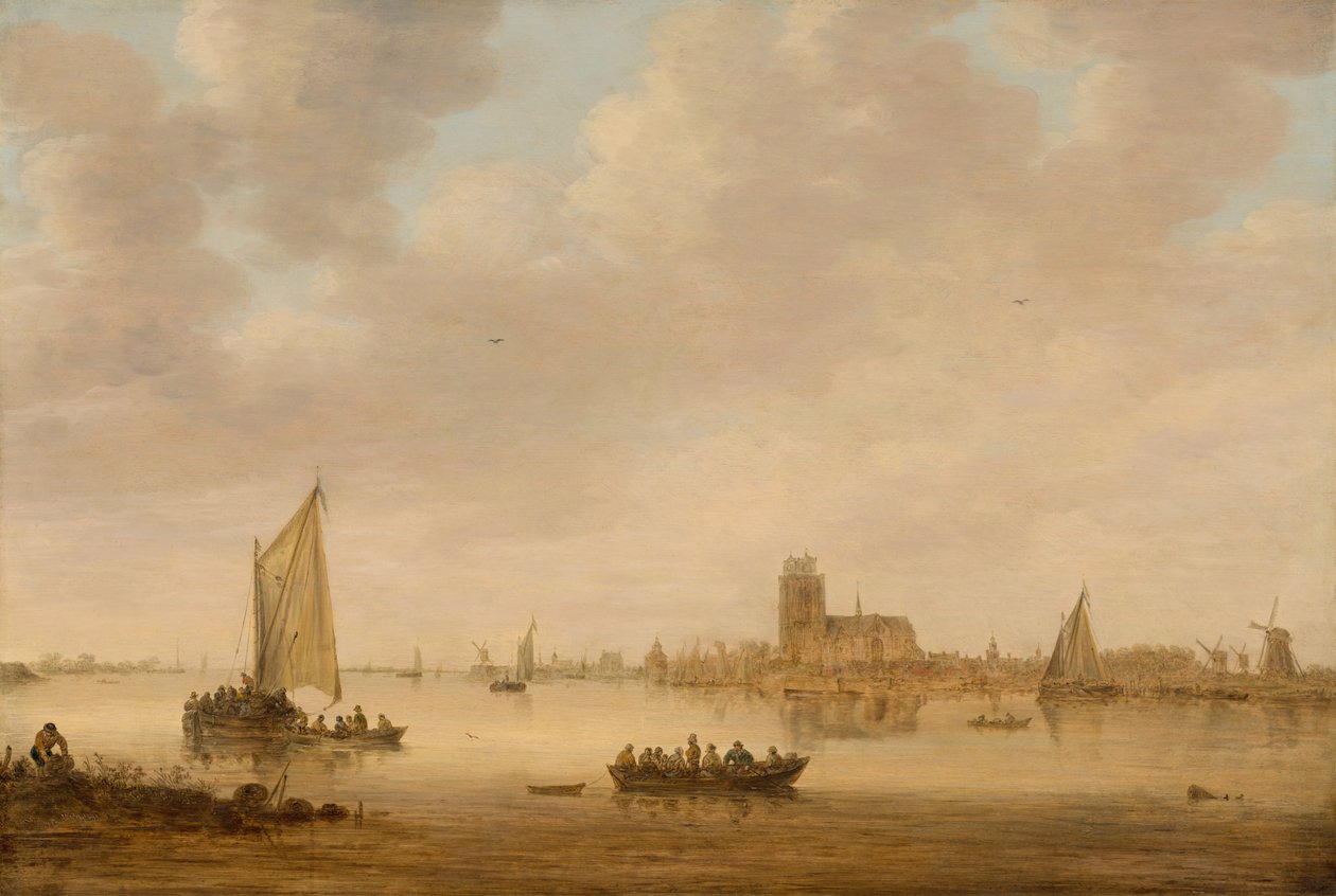 Udsigt over Dordrecht fra Dordtse Kil af Jan Josephsz van Goyen