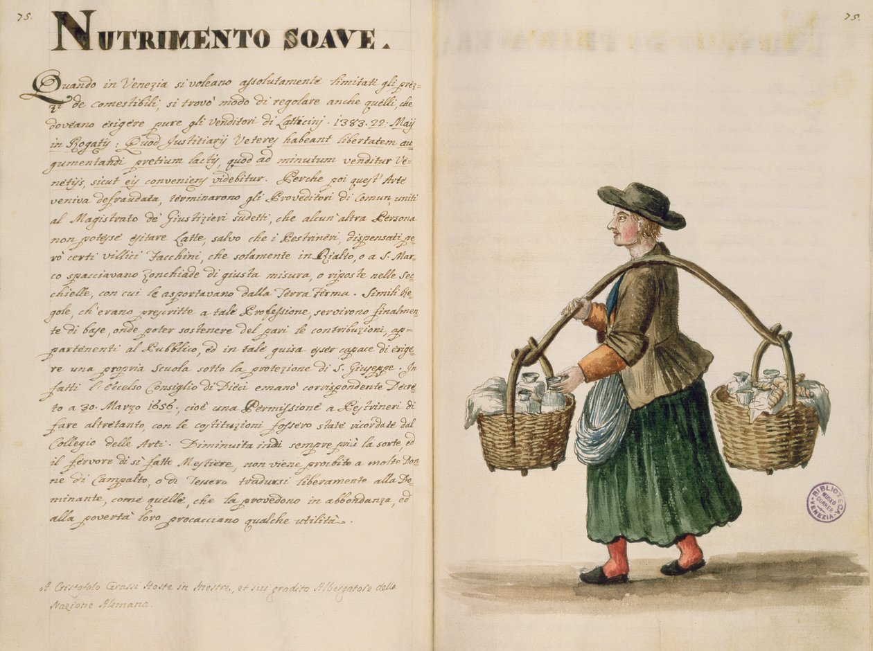 Drikkesælger, venetiansk (manuskript) af Jan van Grevenbroeck