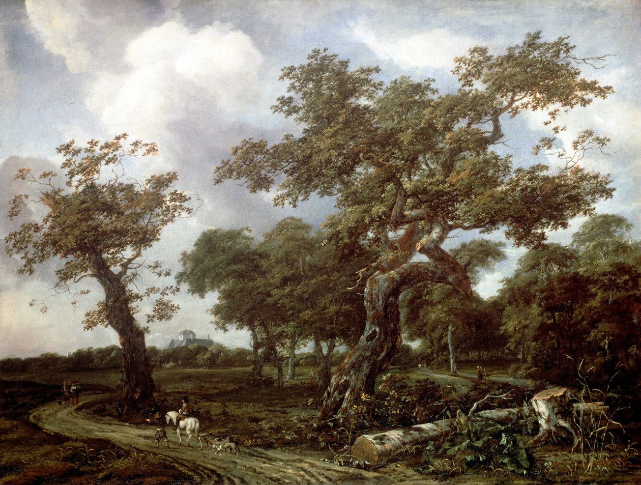 Et træ nær Haag med udsigt til Huis ten Bosch af Jan van Kessel the Elder