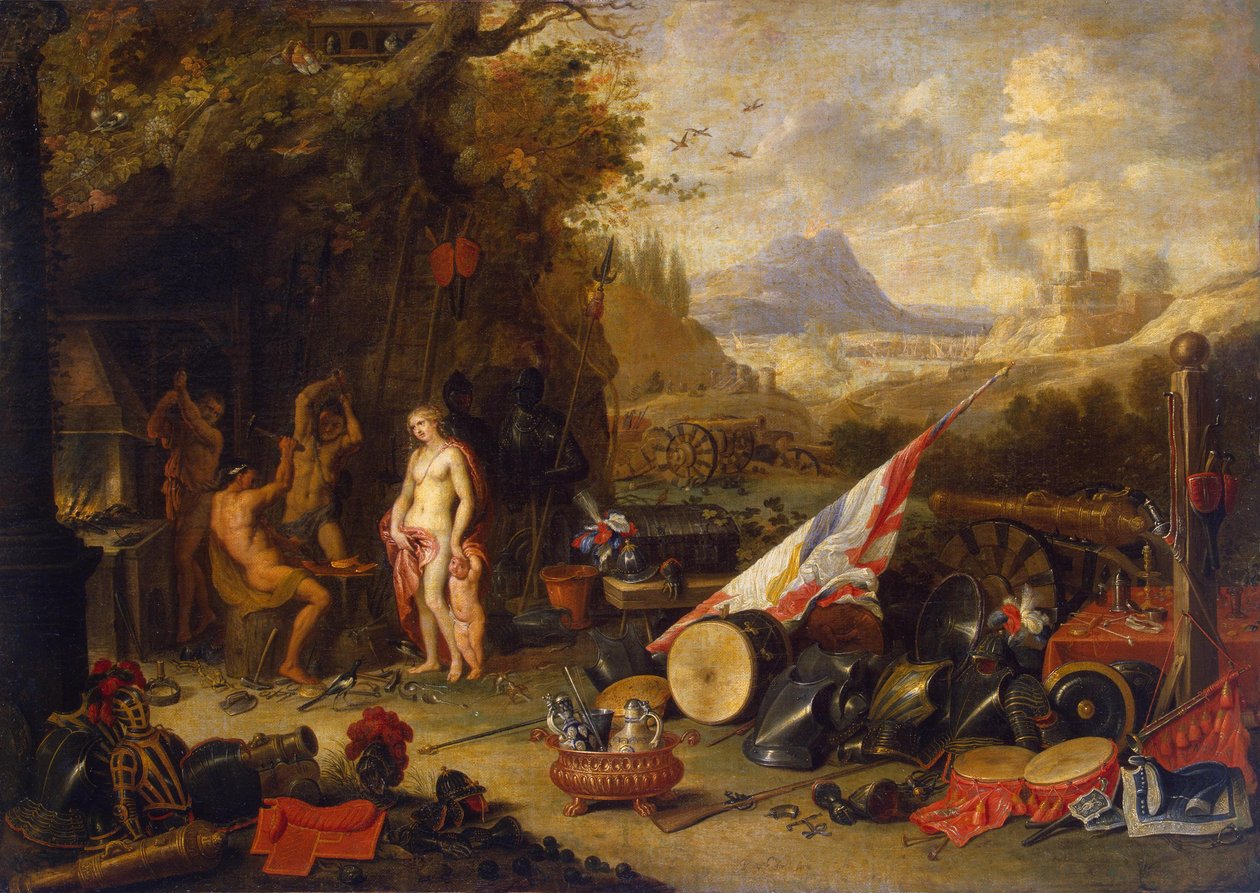 Venus ved Vulcans smedje af Jan van Kessel the Elder