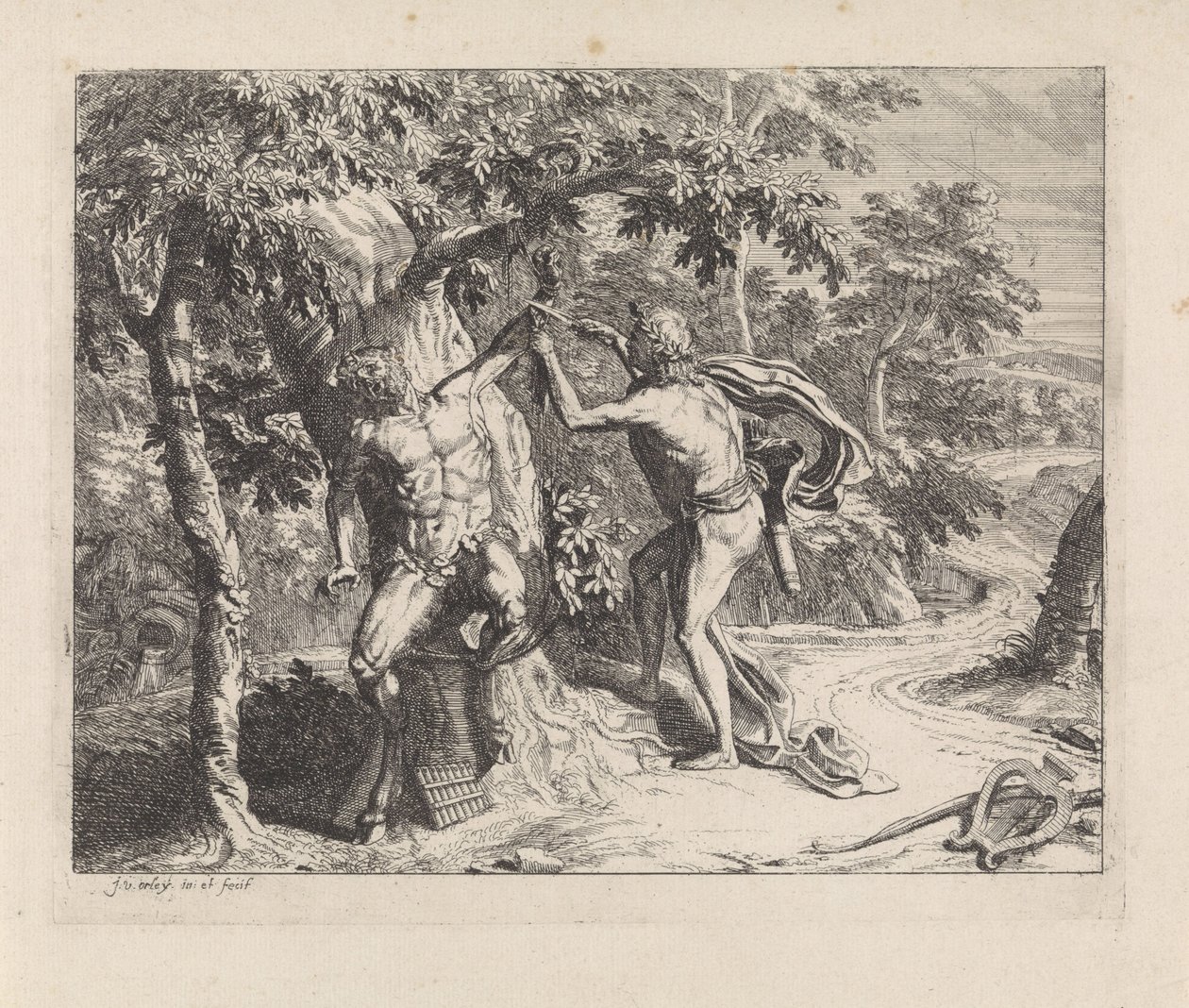 Apollo skind Marsyas af Jan van Orley  