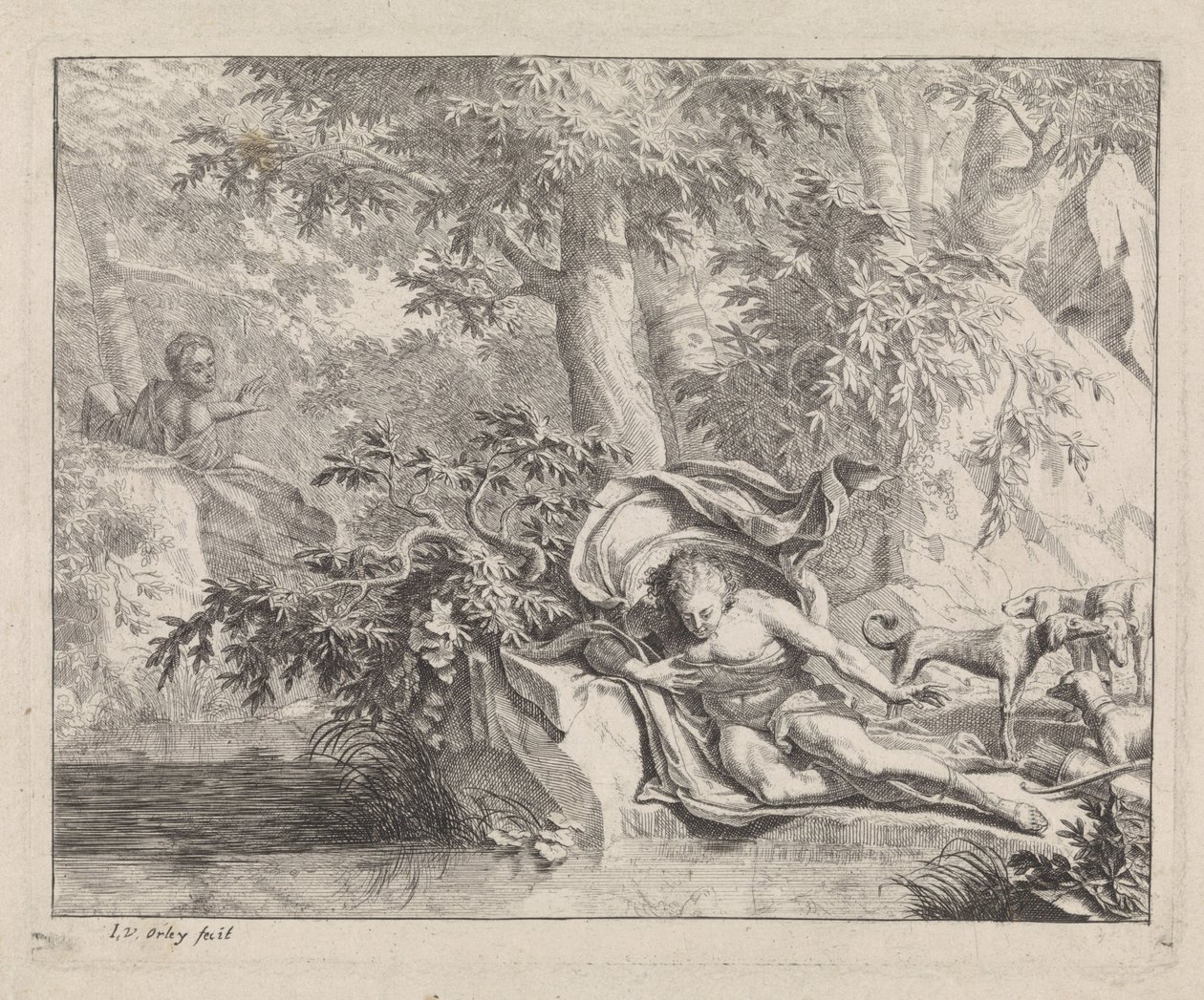 Narcissus og Echo af Jan van Orley  
