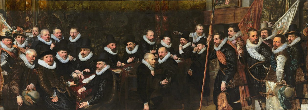 Modtagelse af borgervagten ved Saint Sebastian -området af Haag kommune af Jan Anthonisz. van Ravesteyn