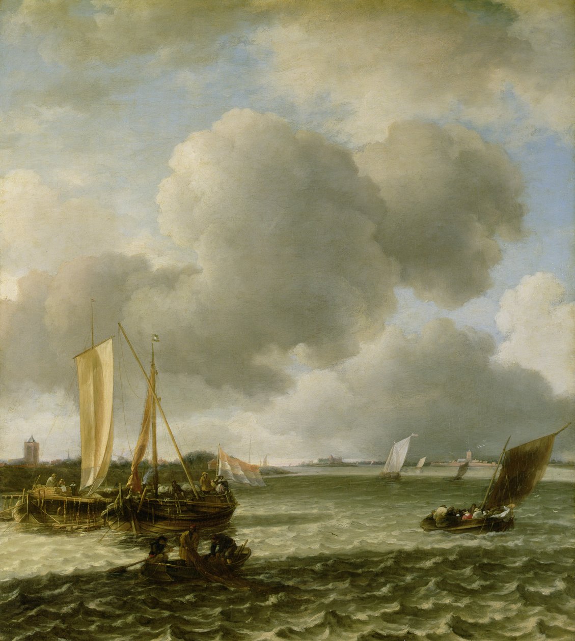 Både på floden Waal, 1650