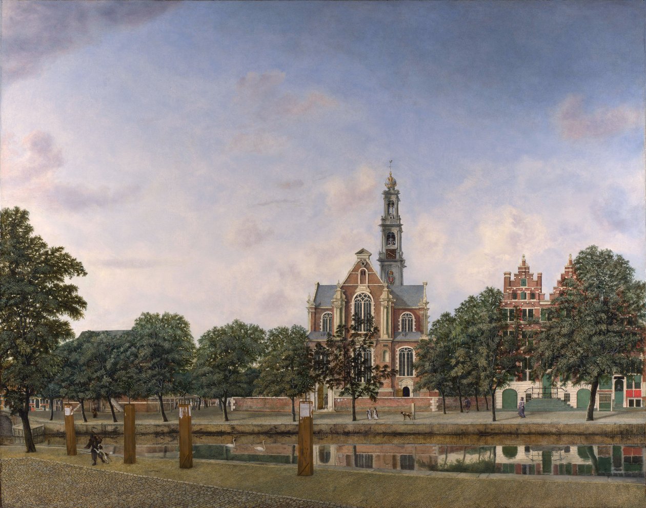 Udsigt over Westerkerk, Amsterdam (ca. 1660) af Jan van der Heyden