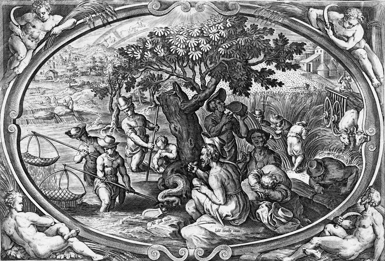 Aestas, graveret af Philip Galle, c.1580 af Jan van der Straet