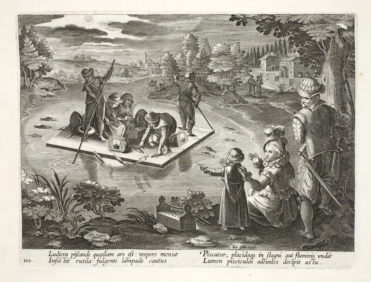 Fishing on a Lake at Night, plade 101, illustration fra 