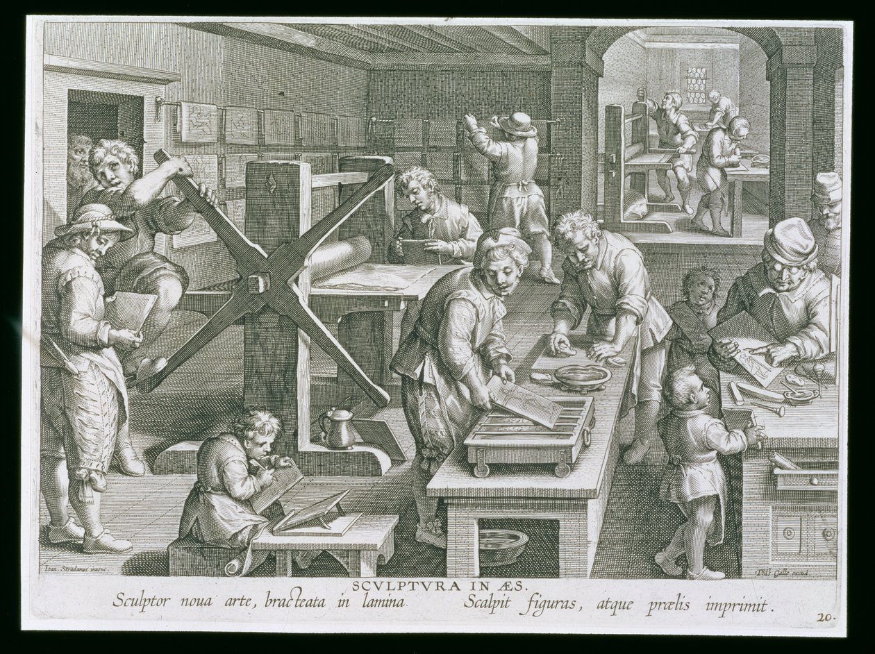 The Invention of Copper Engraving, plade 20 fra 