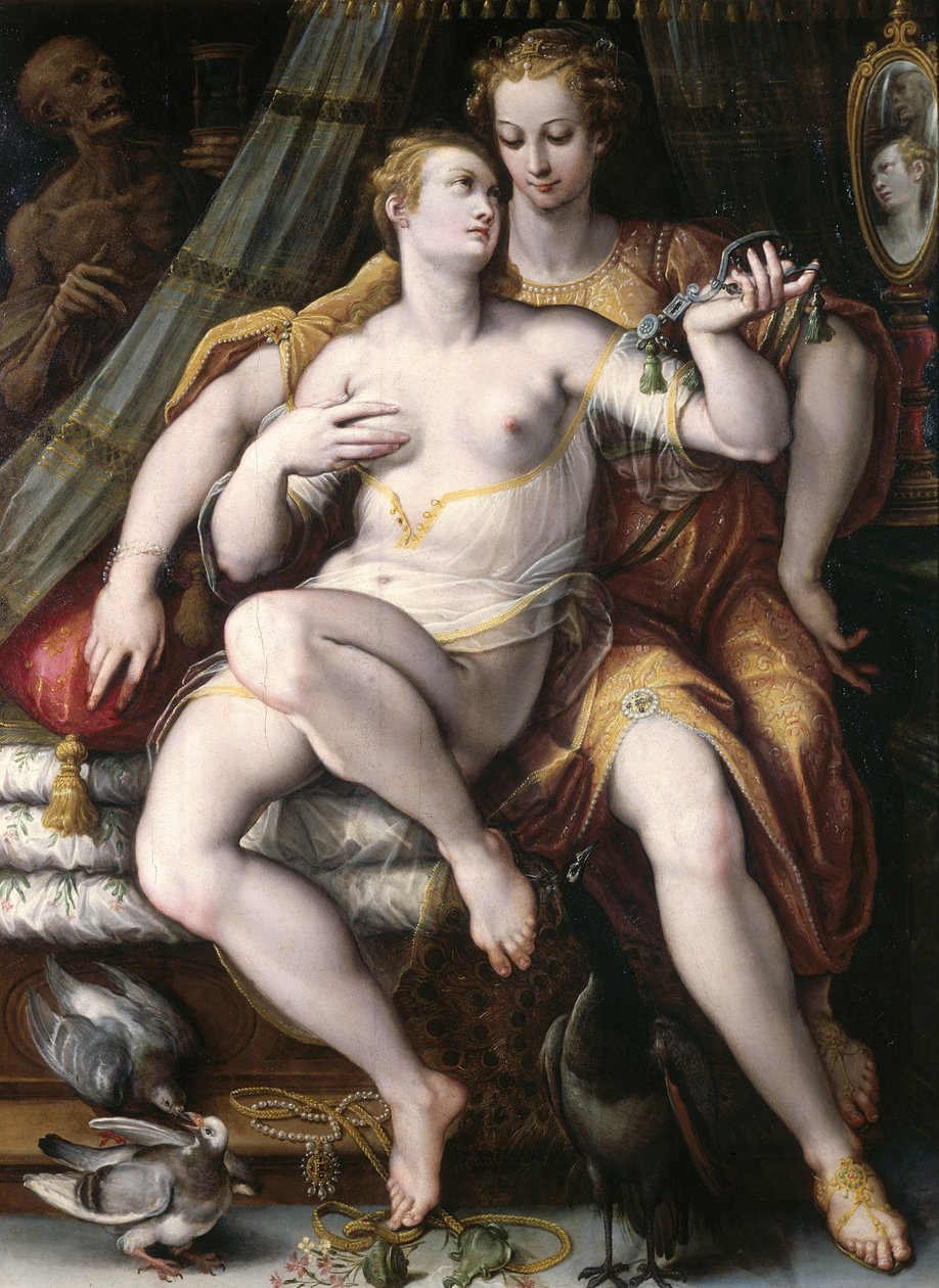 Forfængelighed, beskedenhed og død, 1569 af Jan van der Straet