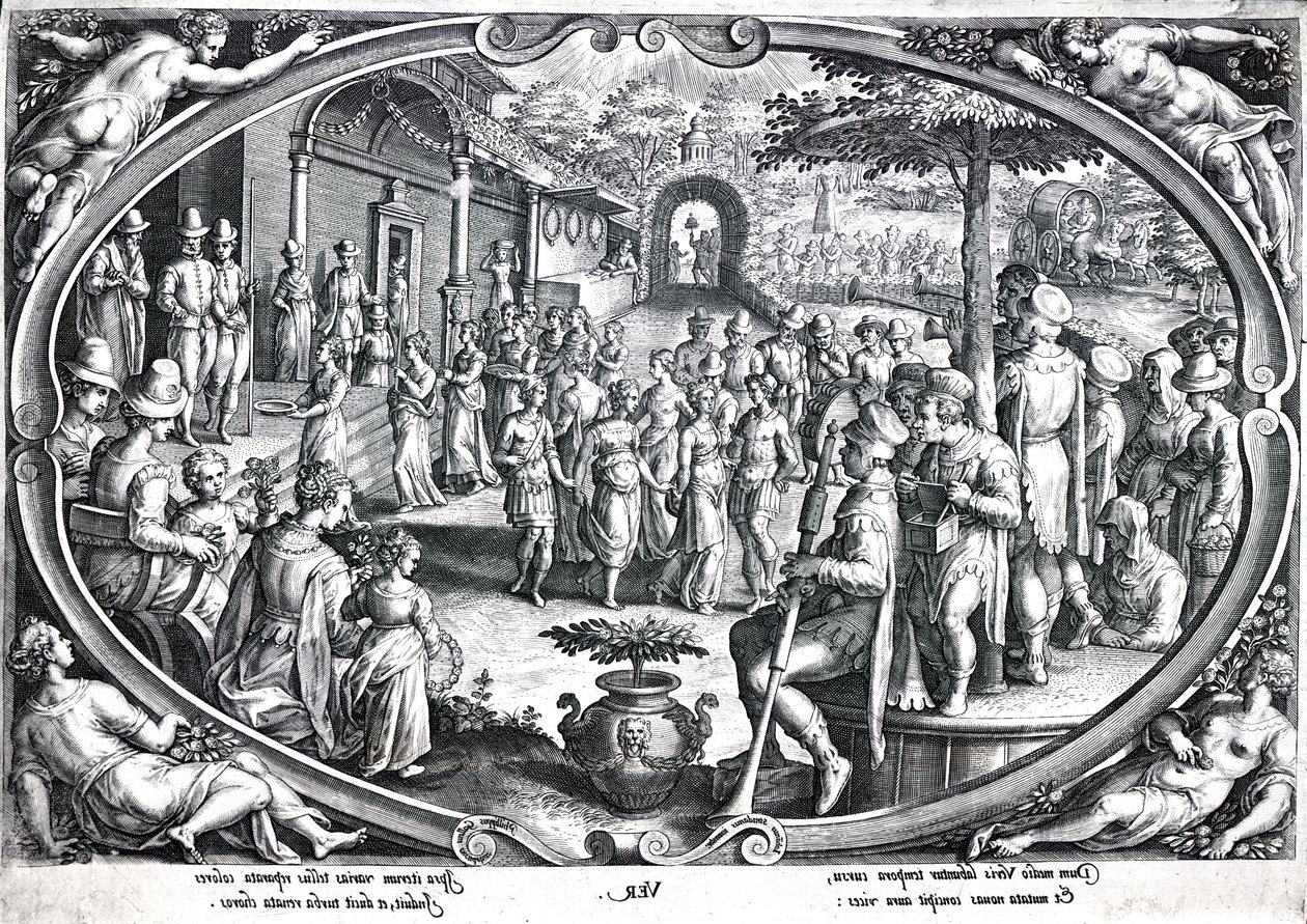 Ver, graveret af Philip Galle, c.1580 af Jan van der Straet