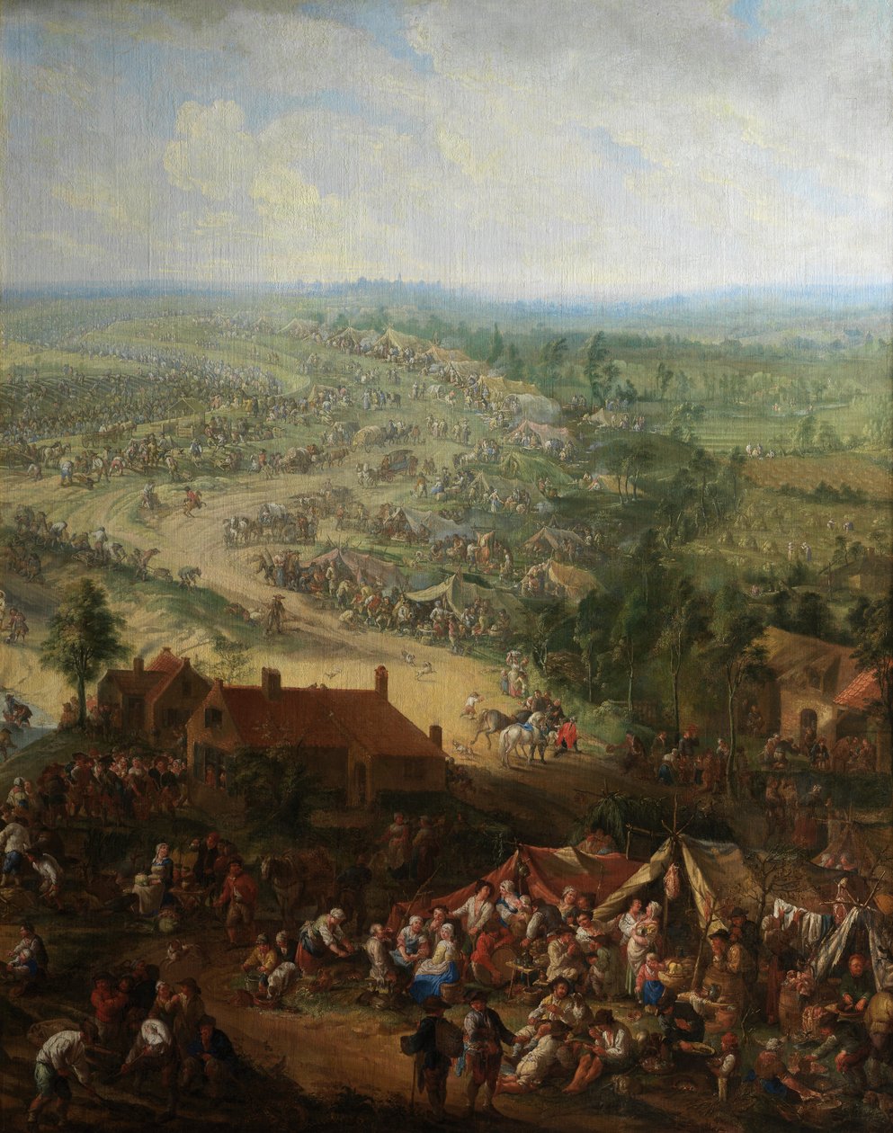 Detalje af udgravning af Gent-kanalen (olie på lærred) af Jan Anton Garemyn