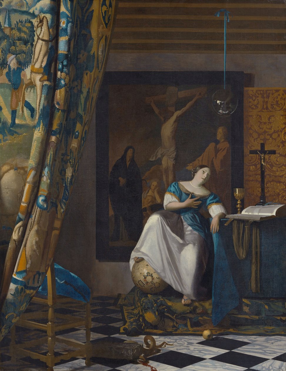 Allegory of the Faith, ca. 1672-74 (olie på lærred) af Jan (1632 75) Vermeer