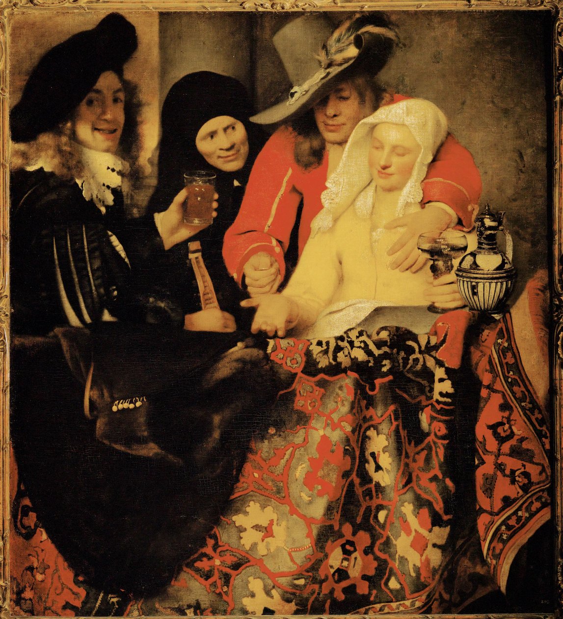 Hos prokuristen (olie på lærred) af Jan (1632-75) Vermeer