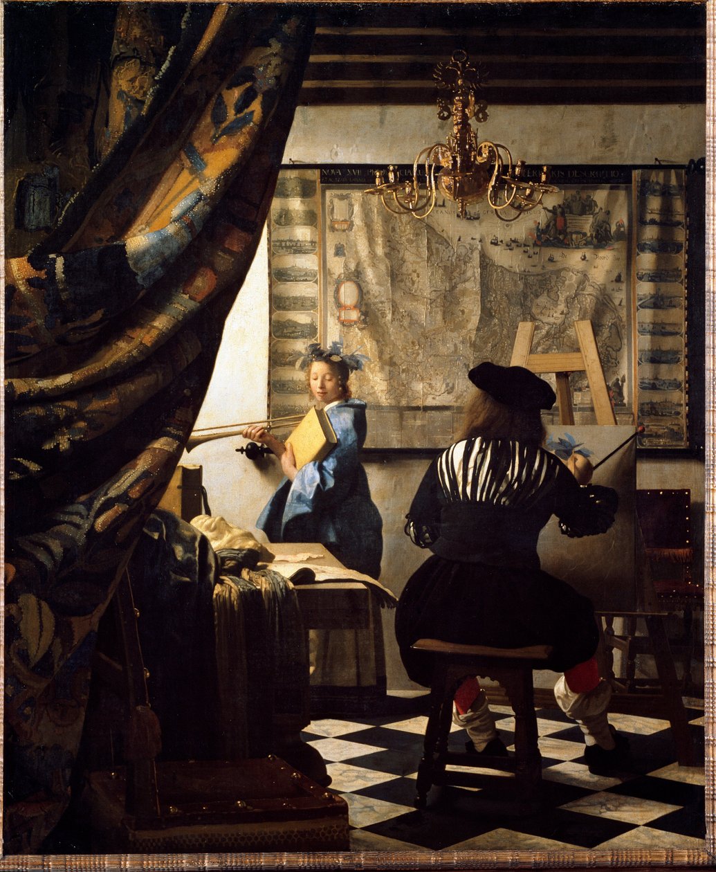 Kunsten at male eller Maleren i sit atelier af Jan (1632 75) Vermeer