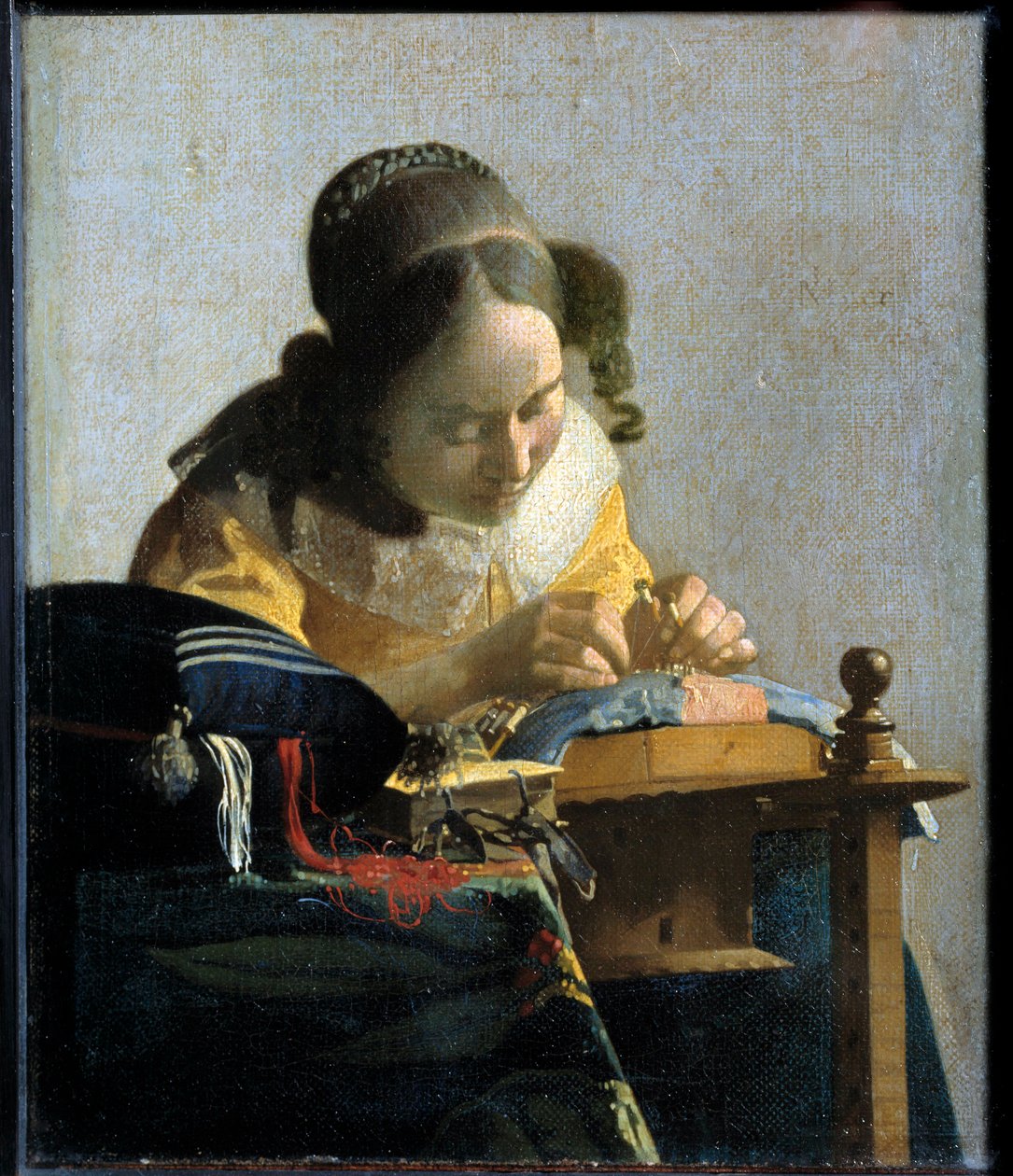 The Lacemaker, ca. 1658-1660 (olie på lærred) af Jan (1632 75) Vermeer