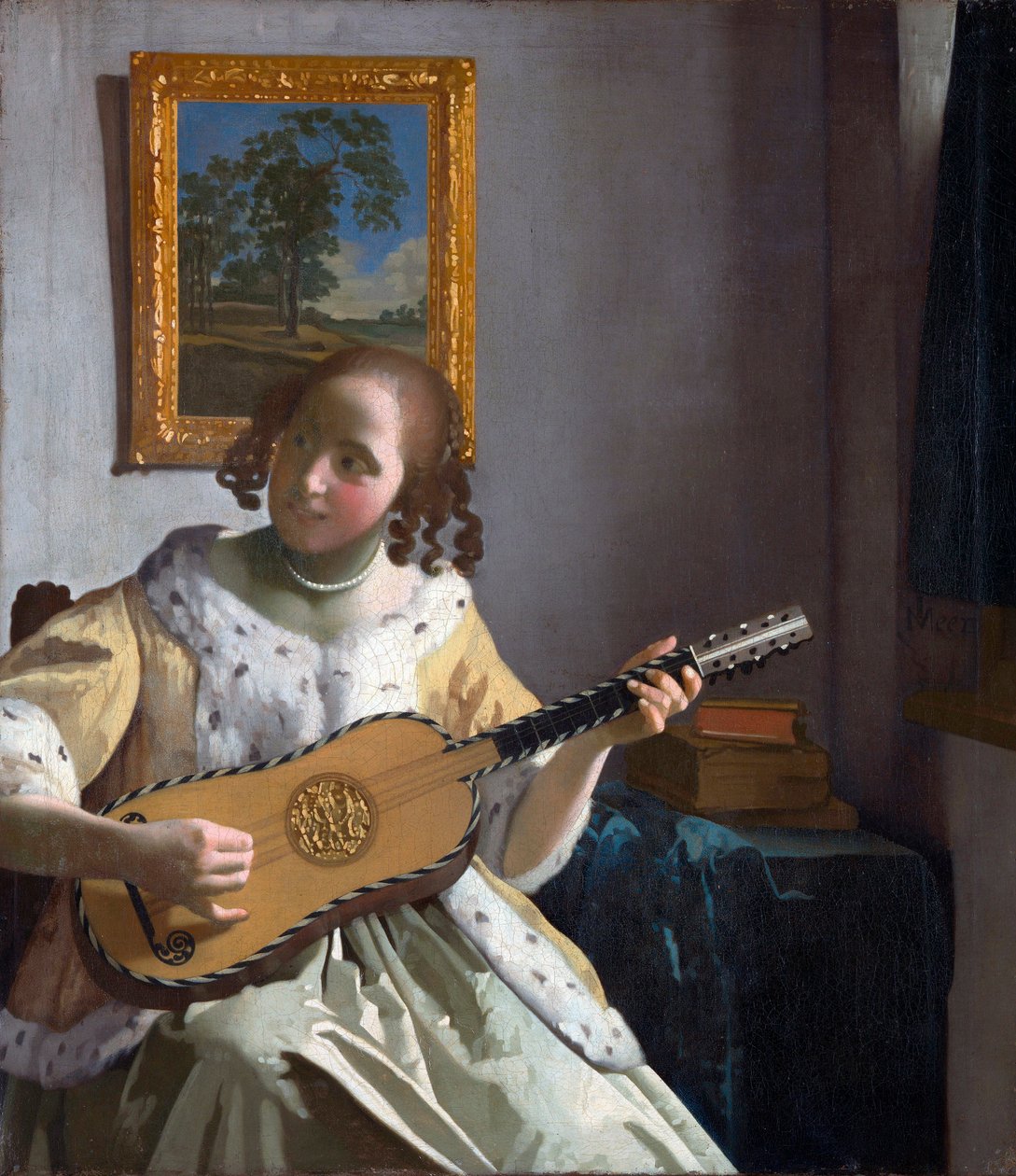 ""Guitarspilleren" (Guitarspilleren) Maleri af Jan Vermeer (Johannes) (1632-1675) - 1672 - Olie på lærred - Størrelse 53x46,3 cm Kenwood House af Johannes Vermeer