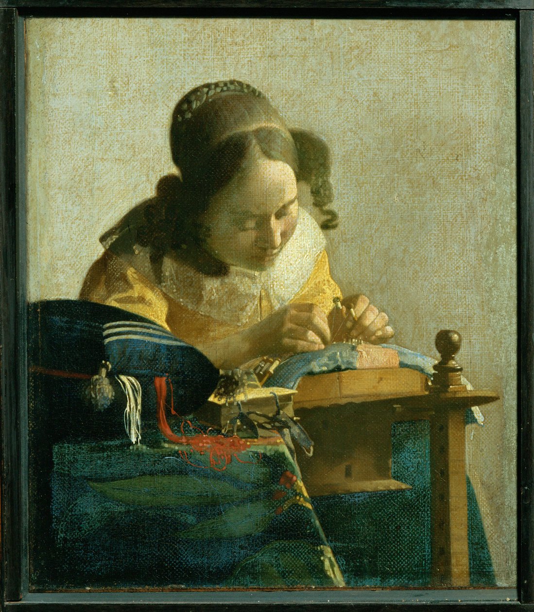 Kniplingsmageren ... af Jan (1632 75) Vermeer