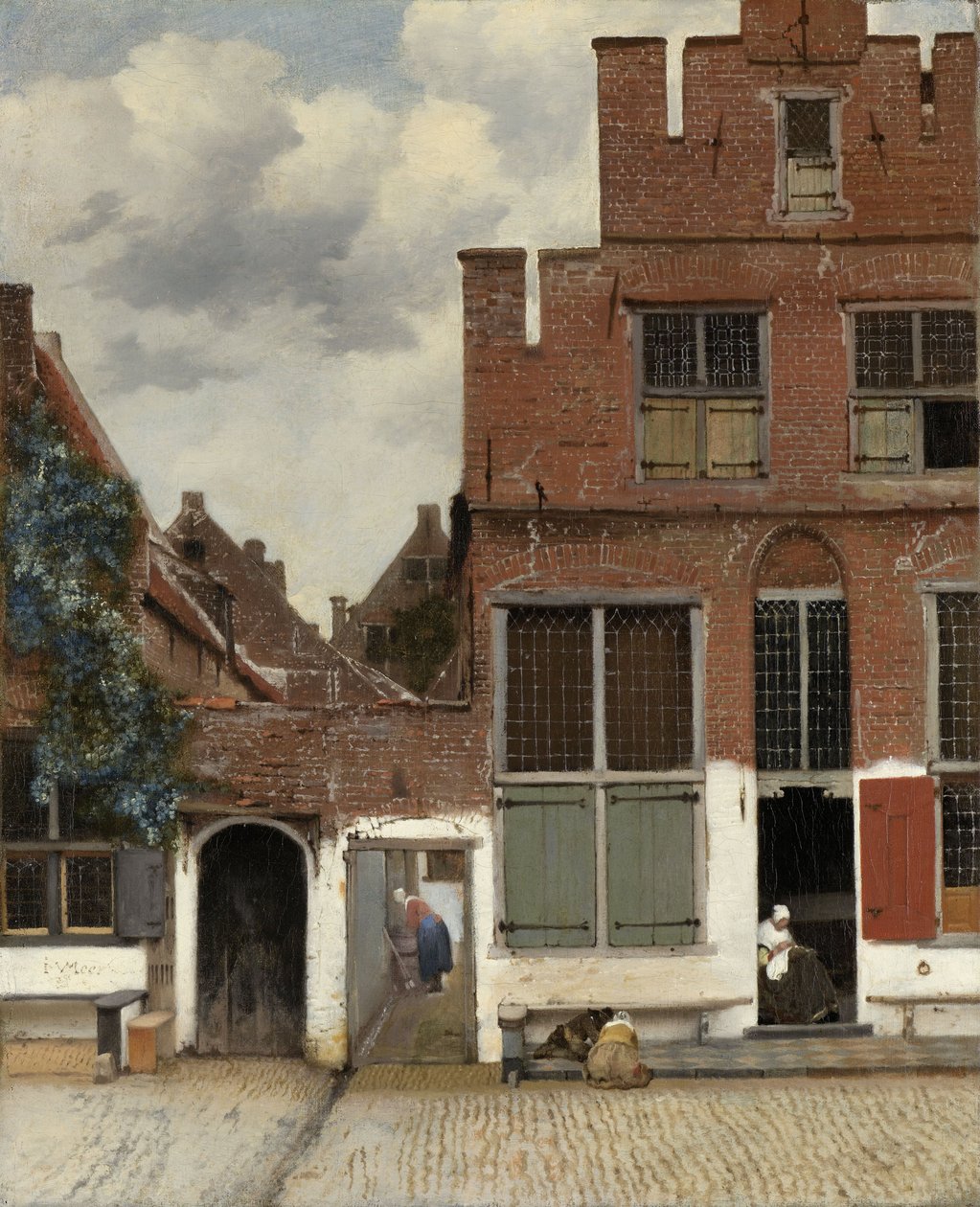 Udsigt over huse i Delft, kendt som 