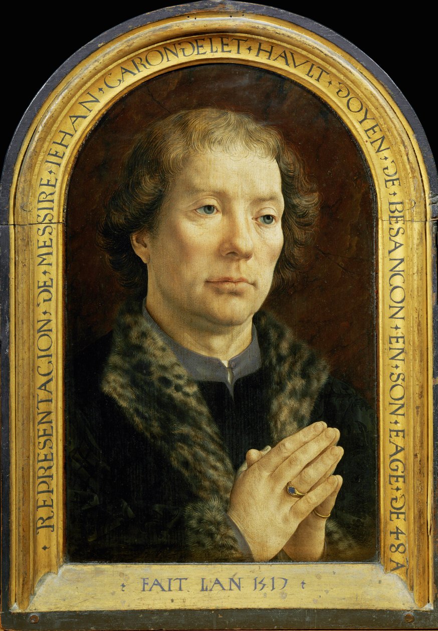 Carondelet Diptych: Jean Carondelet ... af Jan (c.1472 c.1533) Gossaert