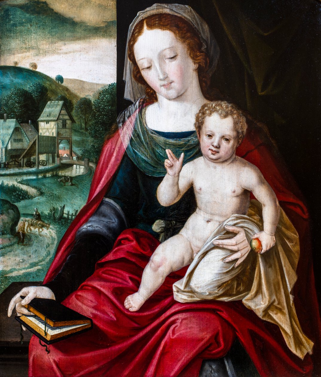 Jomfru og barn med Sankt Katarina, Sankt Johannes Døberen og donorer af Jan (c.1472-c.1533) Gossaert