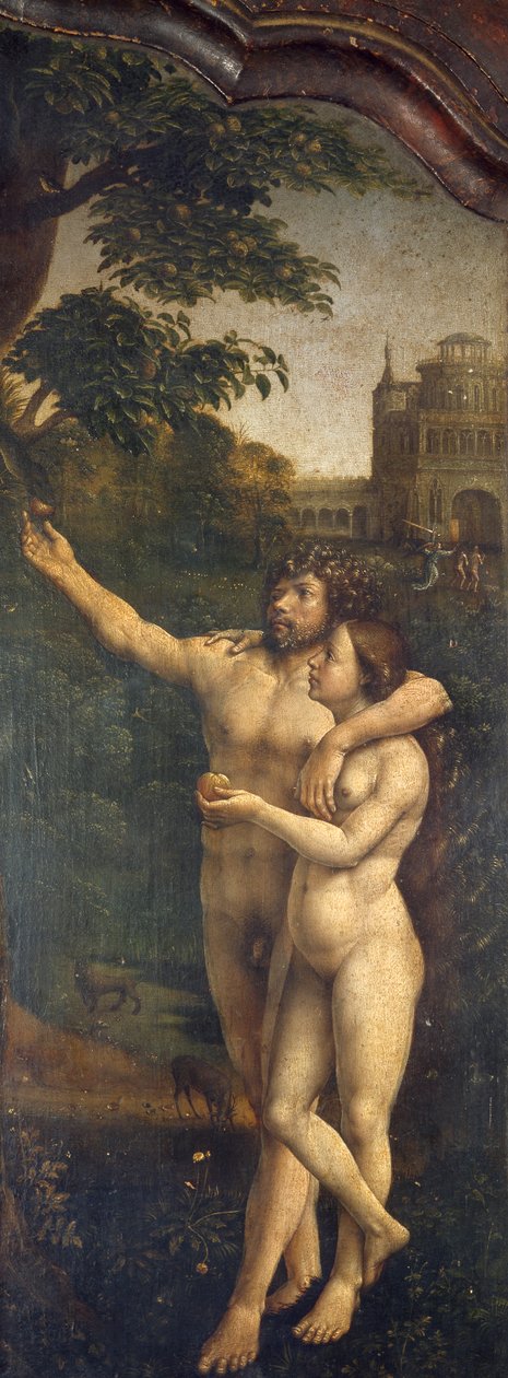 Adam og Eva, bagsidepanel på Malvern Triptykon af Jan (c.1472 c.1533) Gossaert