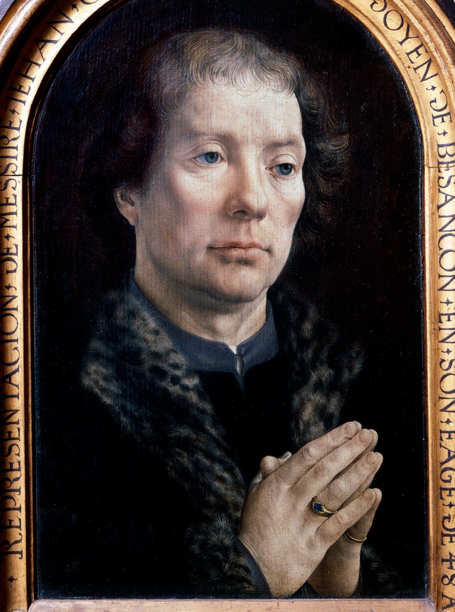 Portræt af Jean Carondelet (1469-1545), rådgiver for Charles V. Maleri af Jan Gossaert dit Mabuse (1478-1536) (Ec. Flam.) 1517 af Jan (c.1472 c.1533) Gossaert