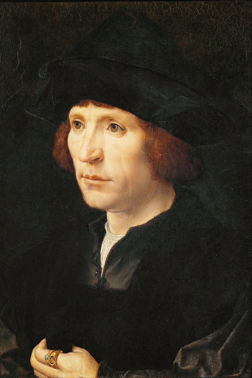 Portræt af en mand - Jan Gossaert (Gossart, dit Mabuse) (ca. 1478-1532). Olie på træ, ca. 1527-1530. Mål: 40x27,5 cm. Kunsthistorisk Museum, Vienne af Jan (c.1472 c.1533) Gossaert