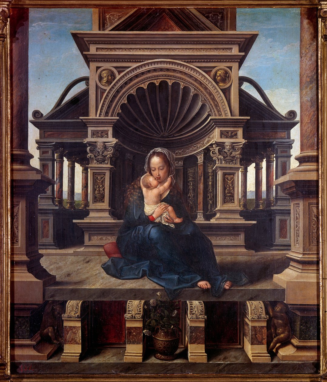 The Virgin of Leuven Maleri af Jan Gossaert dit mabuse (1478-1536) af Jan (c.1472 c.1533) Gossaert
