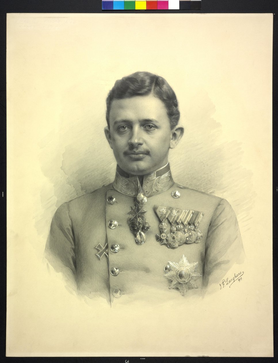 Kejser af Østrig Karl I af Jan (studio of) Langhans