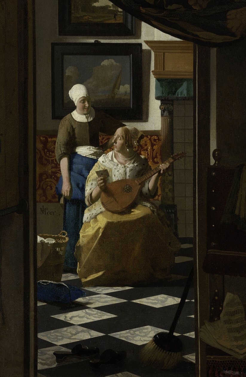 Kærlighedsbrevet, c.1669-70 af Jan Vermeer van Delft