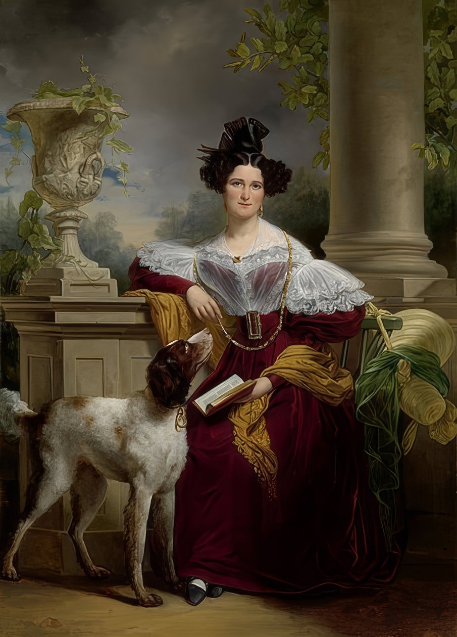 Portræt af Alida Christina Assink. 1833 af Jan Adam Janszoon Kruseman