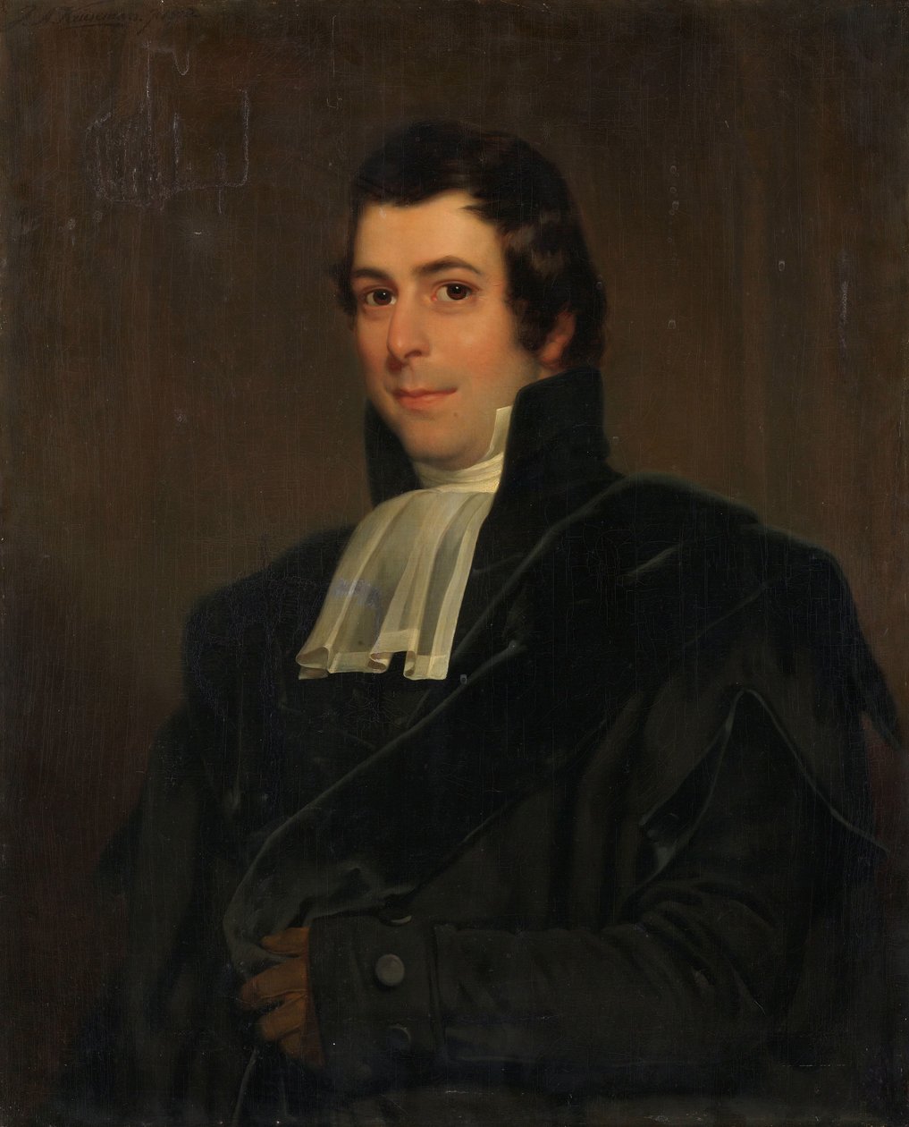 Gijsbertus Johannes Rooyens (1785-1846), professor i teologi og kirkehistorie ved universitetet i Amsterdam af Jan Adam Kruseman (signed by artist)