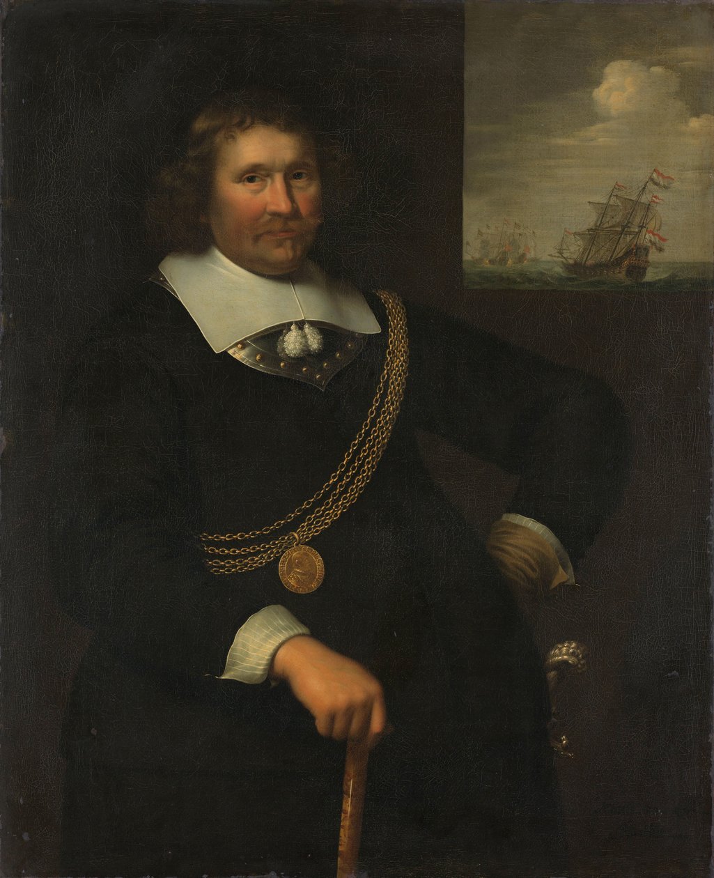 Portræt af Jan Cornelisz Meppel, løjtnant-admiral af Holland og Vest-Friesland af Jan Albertsz. Rotius