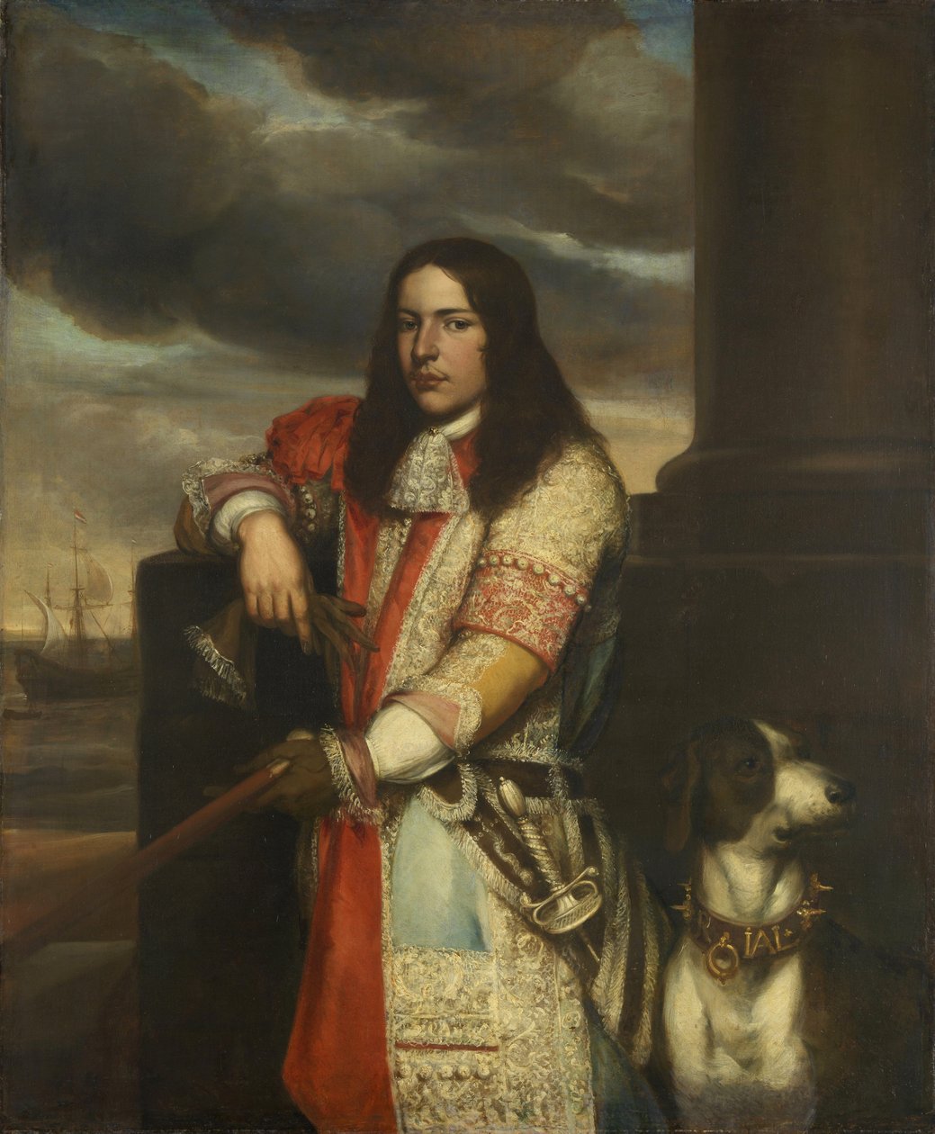 Hollandsk: Engel de Ruyter (1649-83). Viceadmiral, søn af Michiel Adriaensz de Ruyter Portræt af Engel de Ruyter af Jan Andrea Lievens