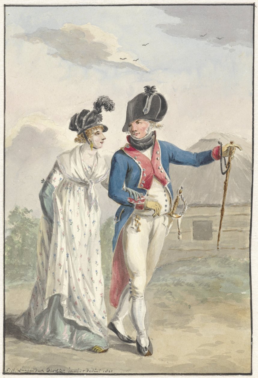 Bataafse officier der 1ste Halve Brigade, 1801 af Jan Anthonie Langendijk Dzn
